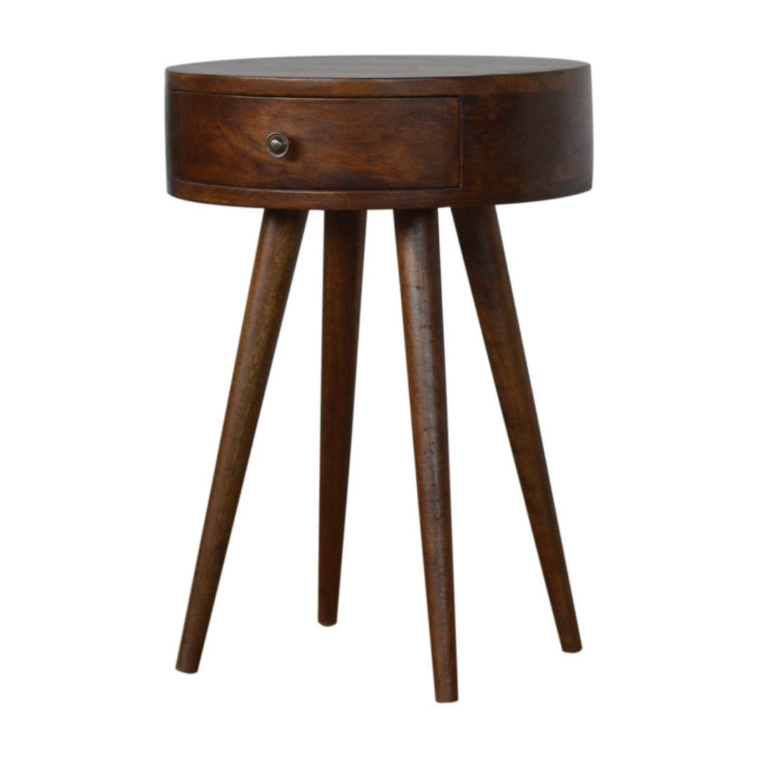 Nordic Chestnut Circular Nightstand Photo 2