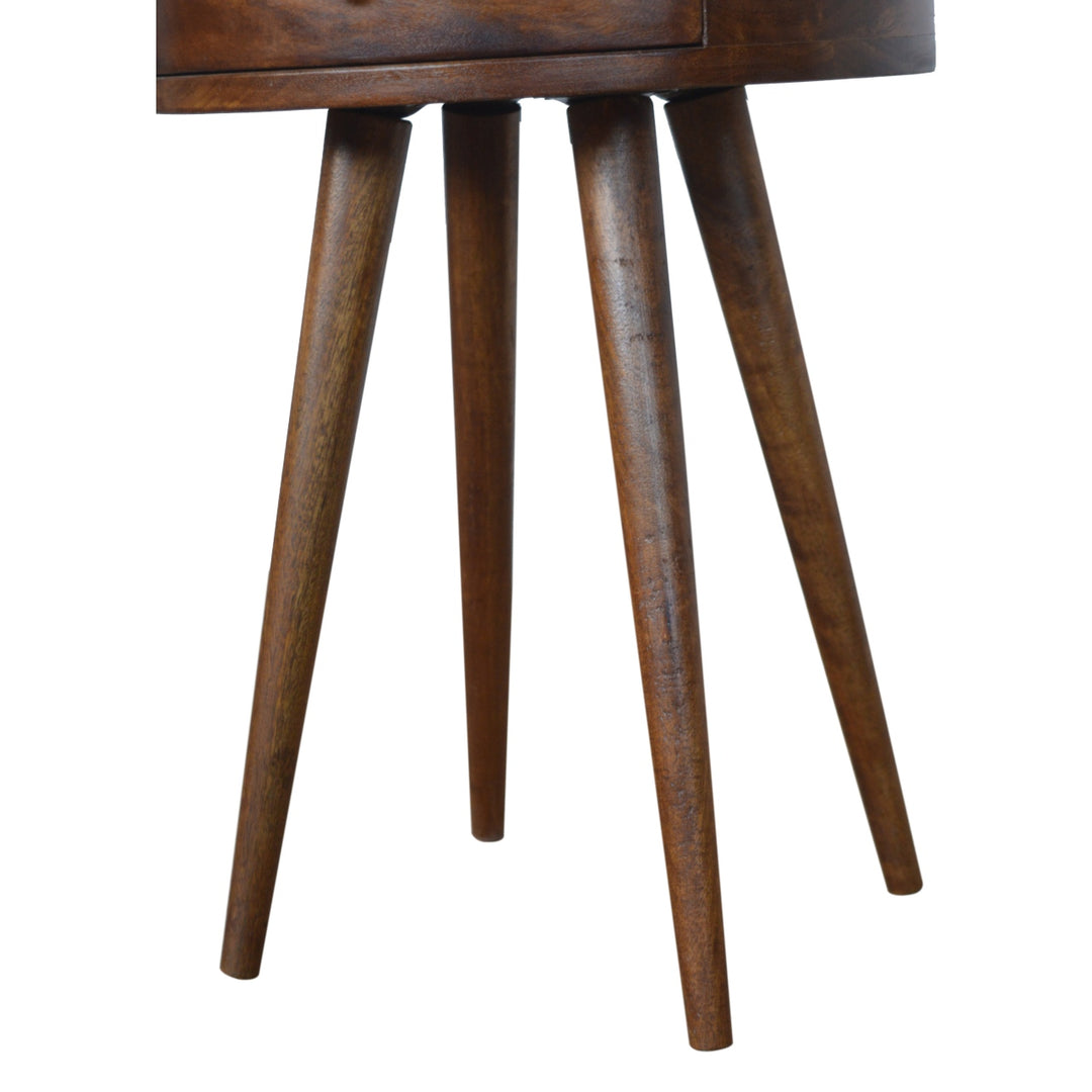 Nordic Chestnut Circular Nightstand Photo 7