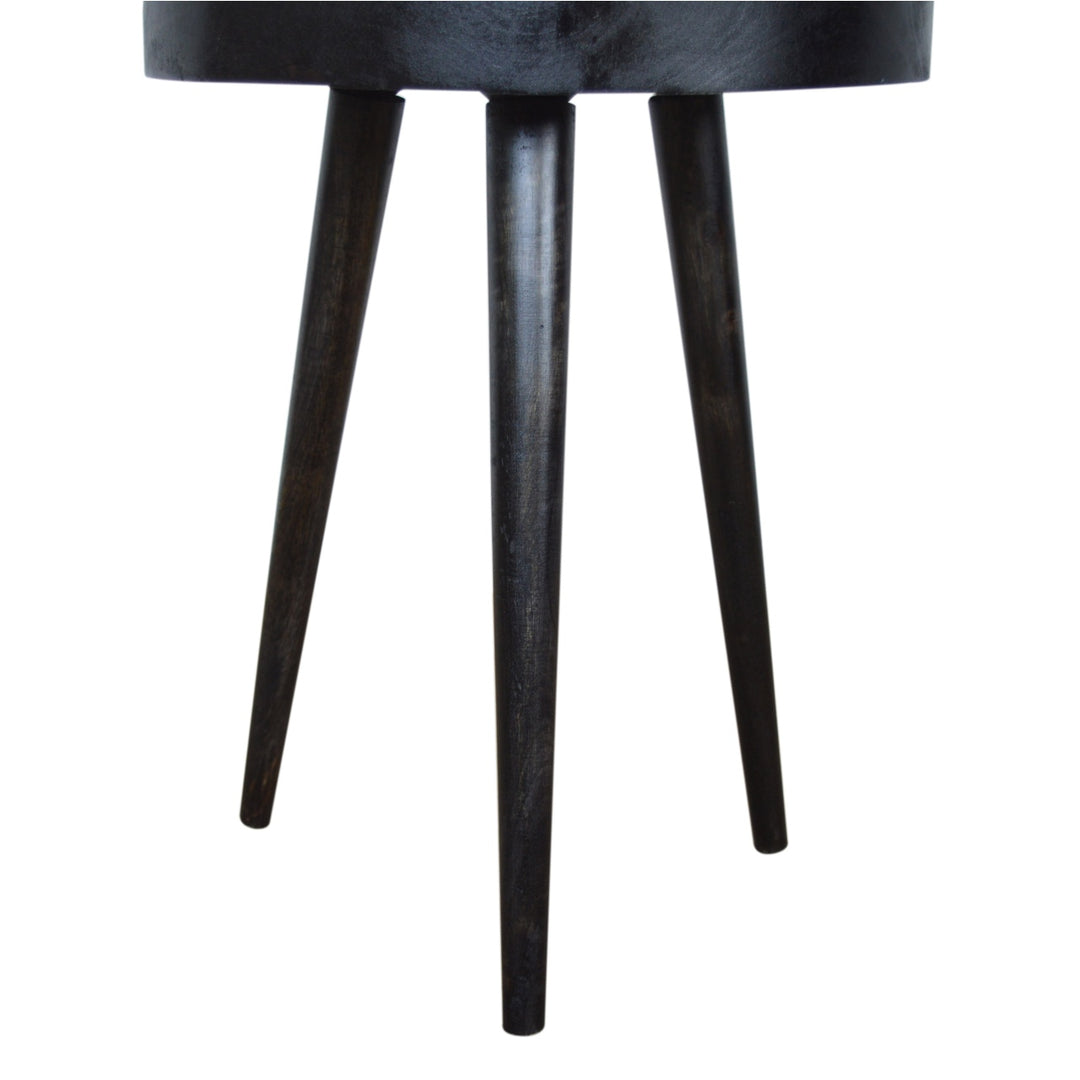 Carbon Black Rattan End Table Photo 8