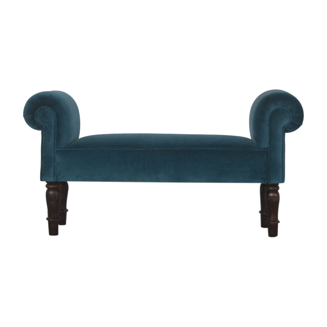 Teal Velvet Bench Photo 2