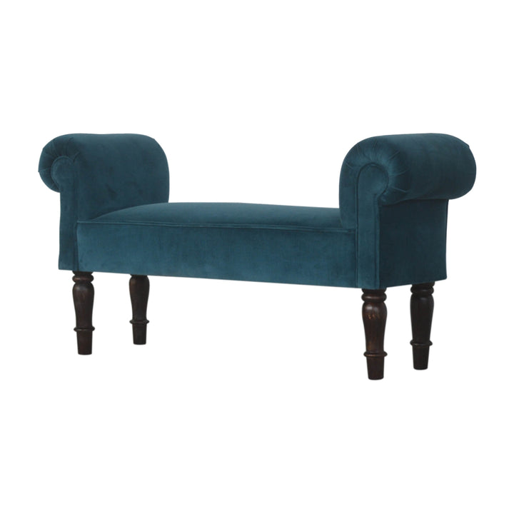 Teal Velvet Bench Photo 3