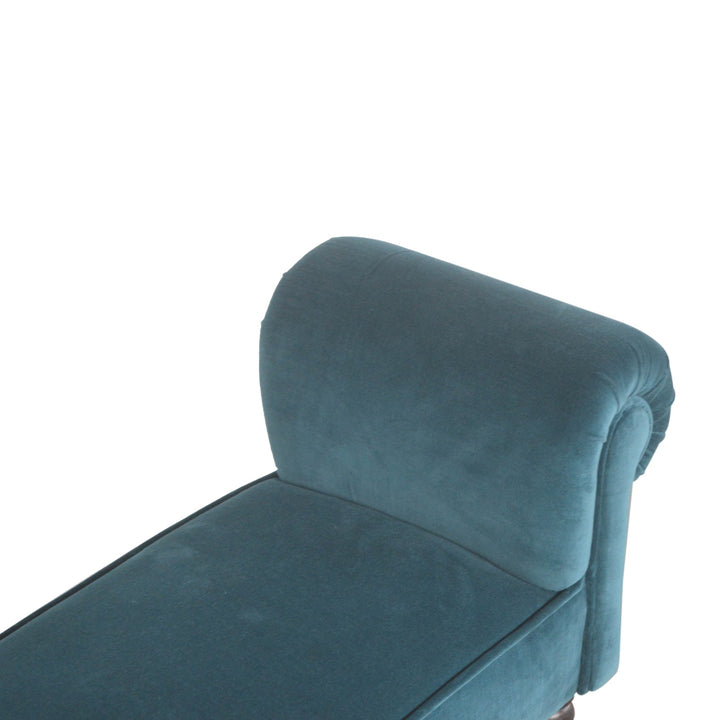 Teal Velvet Bench Photo 5