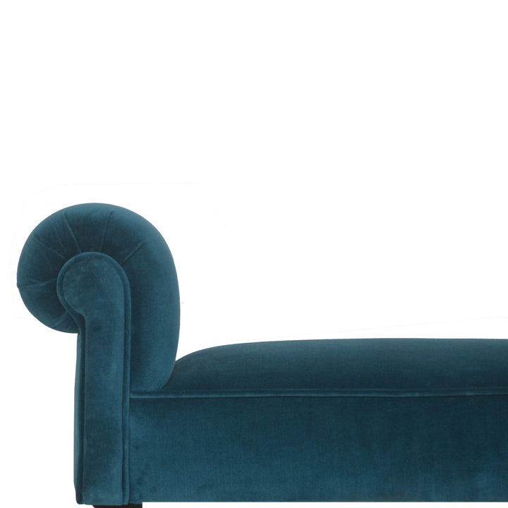 Teal Velvet Bench Photo 6