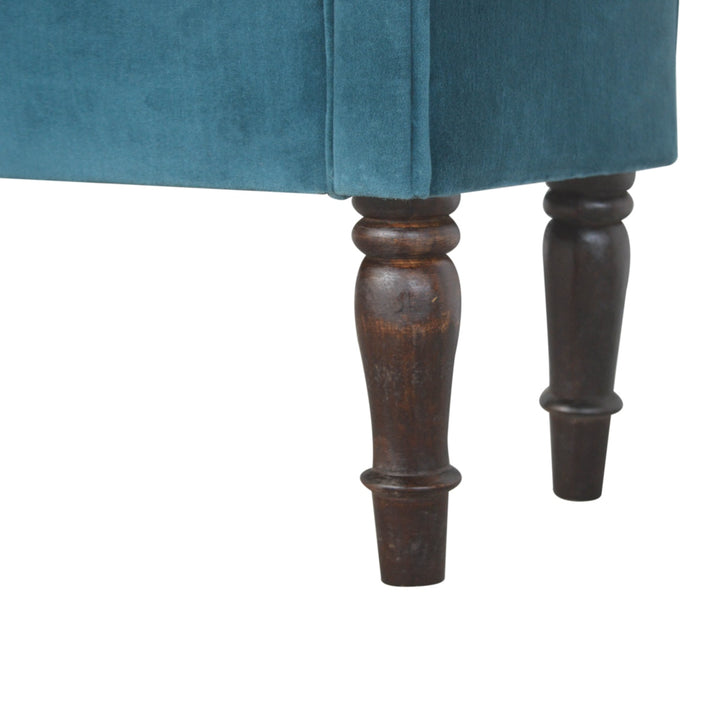 Teal Velvet Bench Photo 8