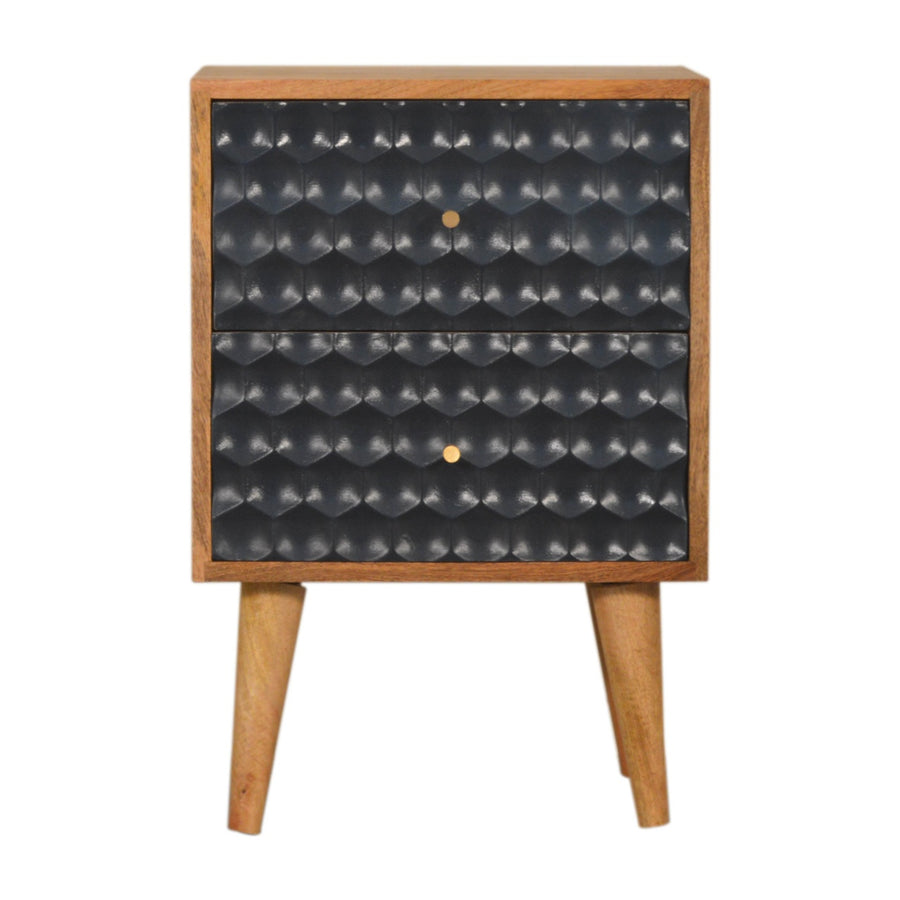 Navy Blue Honeycomb Nightstand