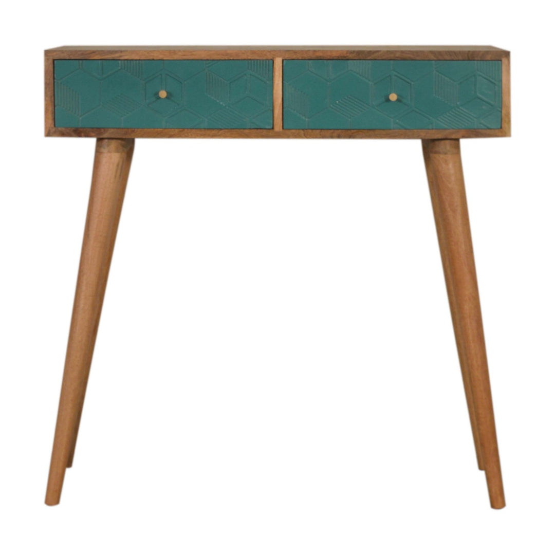 Acadia Teal Console Table