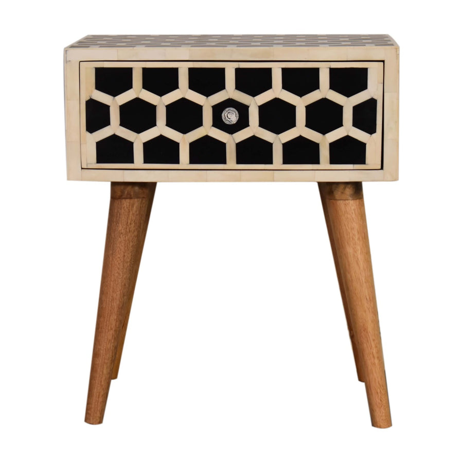 Honeycomb Bone Inlay Nightstand