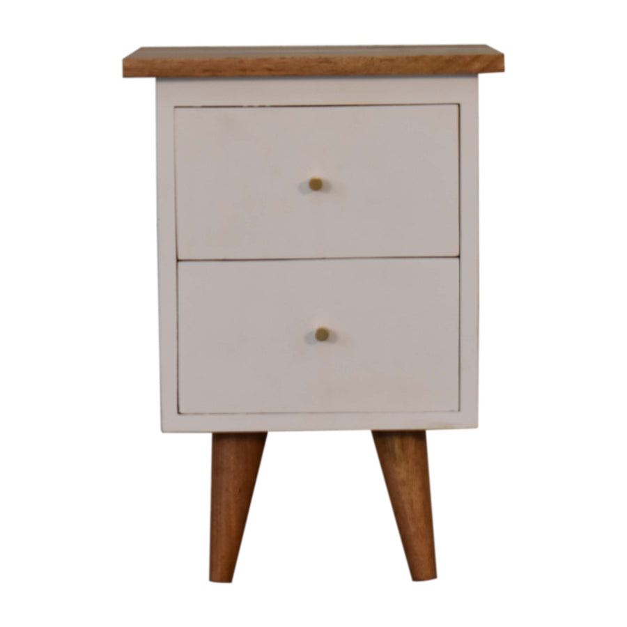 White Hand Painted Nightstand