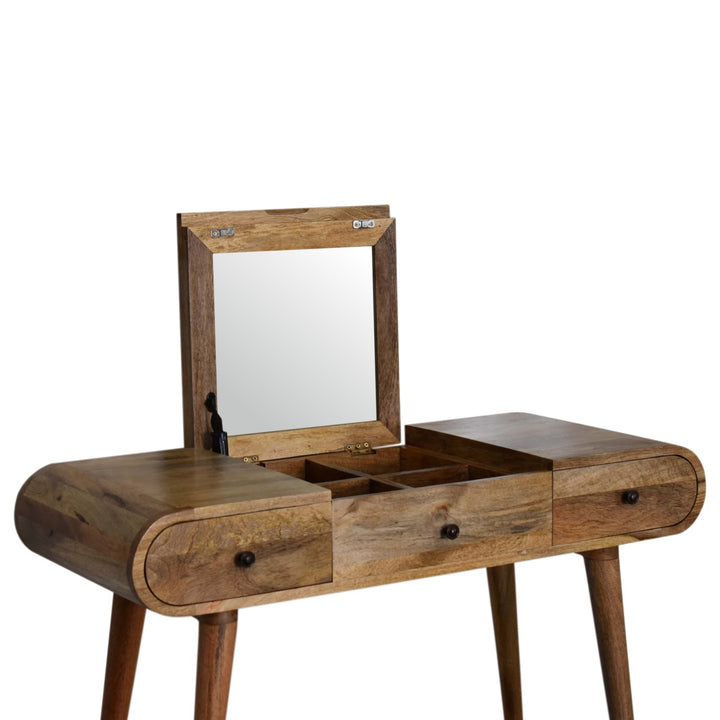 Oak-ish Round Dressing Table Photo 5