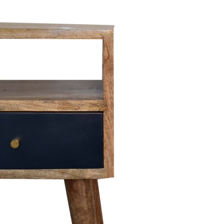 Mini Navy Blue Hand Painted Nightstand Photo 4