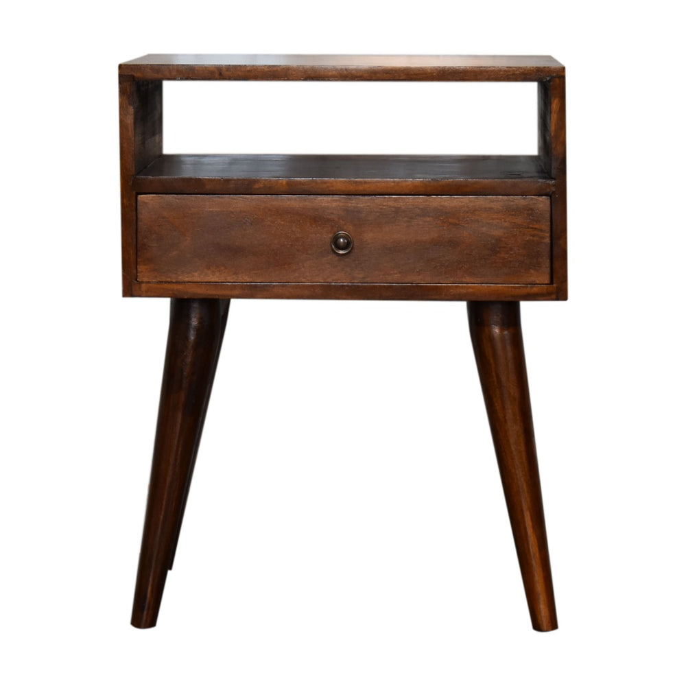 Modern Chestnut Solid Wood Nightstand Photo 2