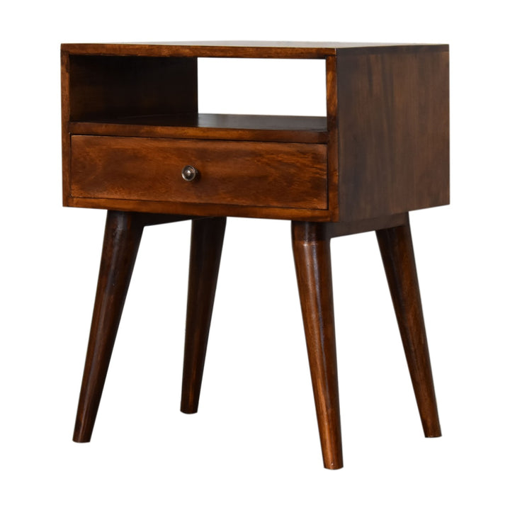 Modern Chestnut Solid Wood Nightstand Photo 3