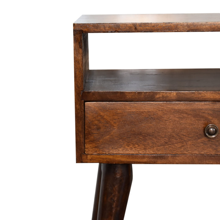 Modern Chestnut Solid Wood Nightstand Photo 5