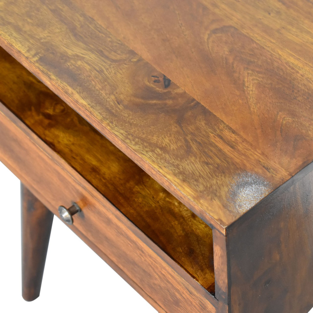 Modern Chestnut Solid Wood Nightstand Photo 6