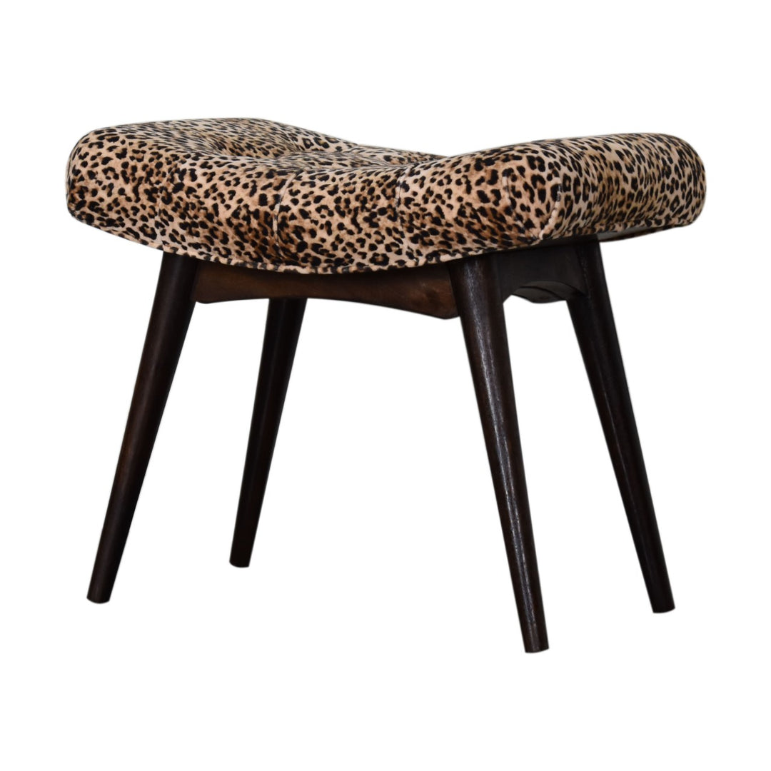 Leopard Print Curved Bench Photo 2