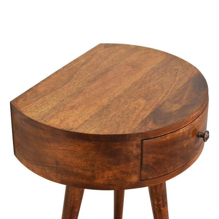 Chestnut Semi Circle Nightstand Photo 5