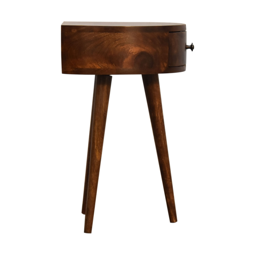 Chestnut Semi Circle Nightstand Photo 8