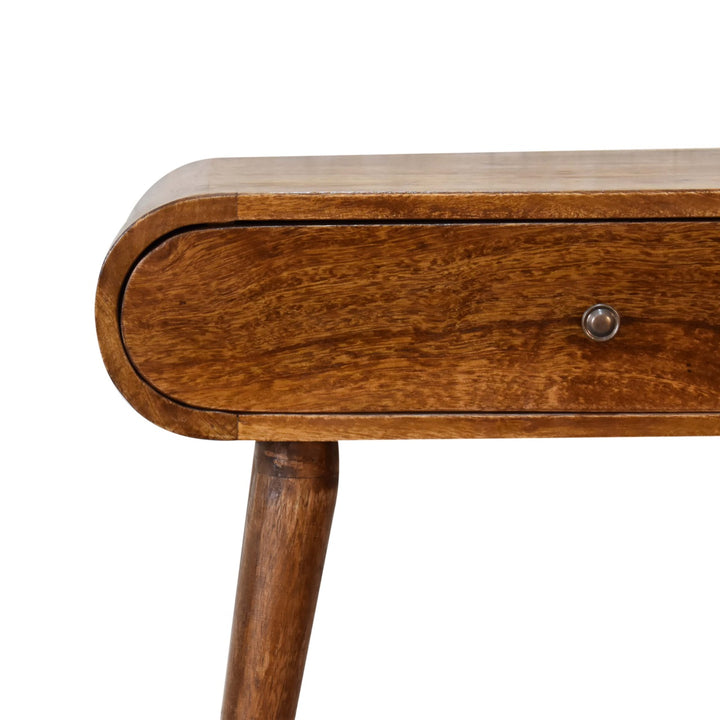 Mini Round Chestnut Console Photo 5