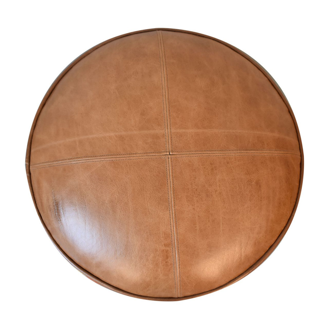 Durrie & Leather Mixed Footstool Photo 9