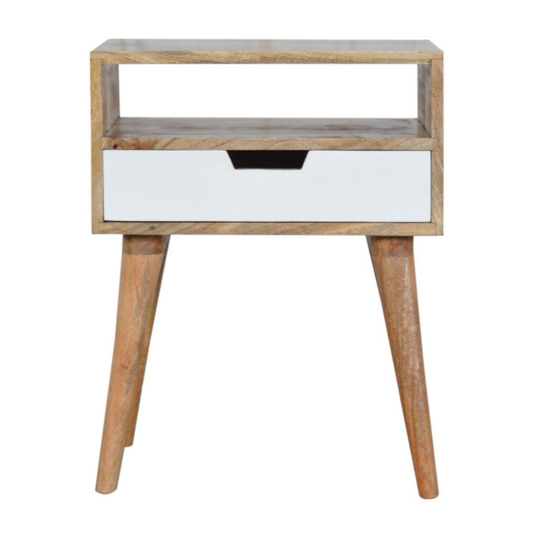 White Painted Drawer Nightstand Table