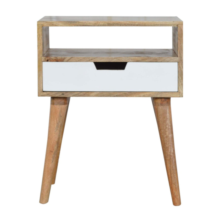 White Painted Drawer Nightstand Table