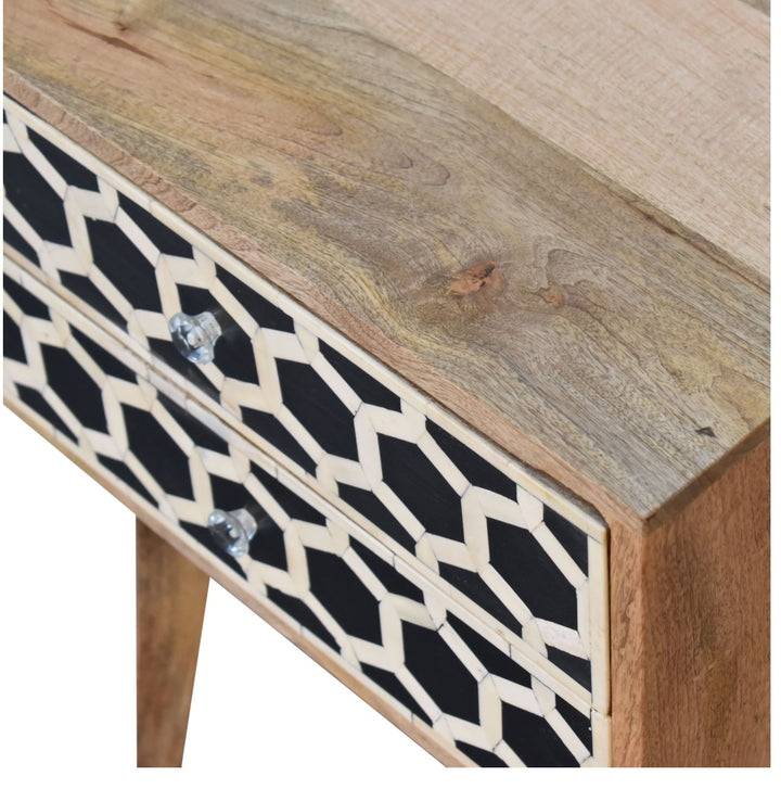 Bone Inlay Scandi Nightstand Photo 5