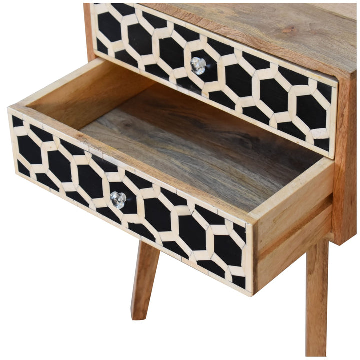 Bone Inlay Scandi Nightstand Photo 6