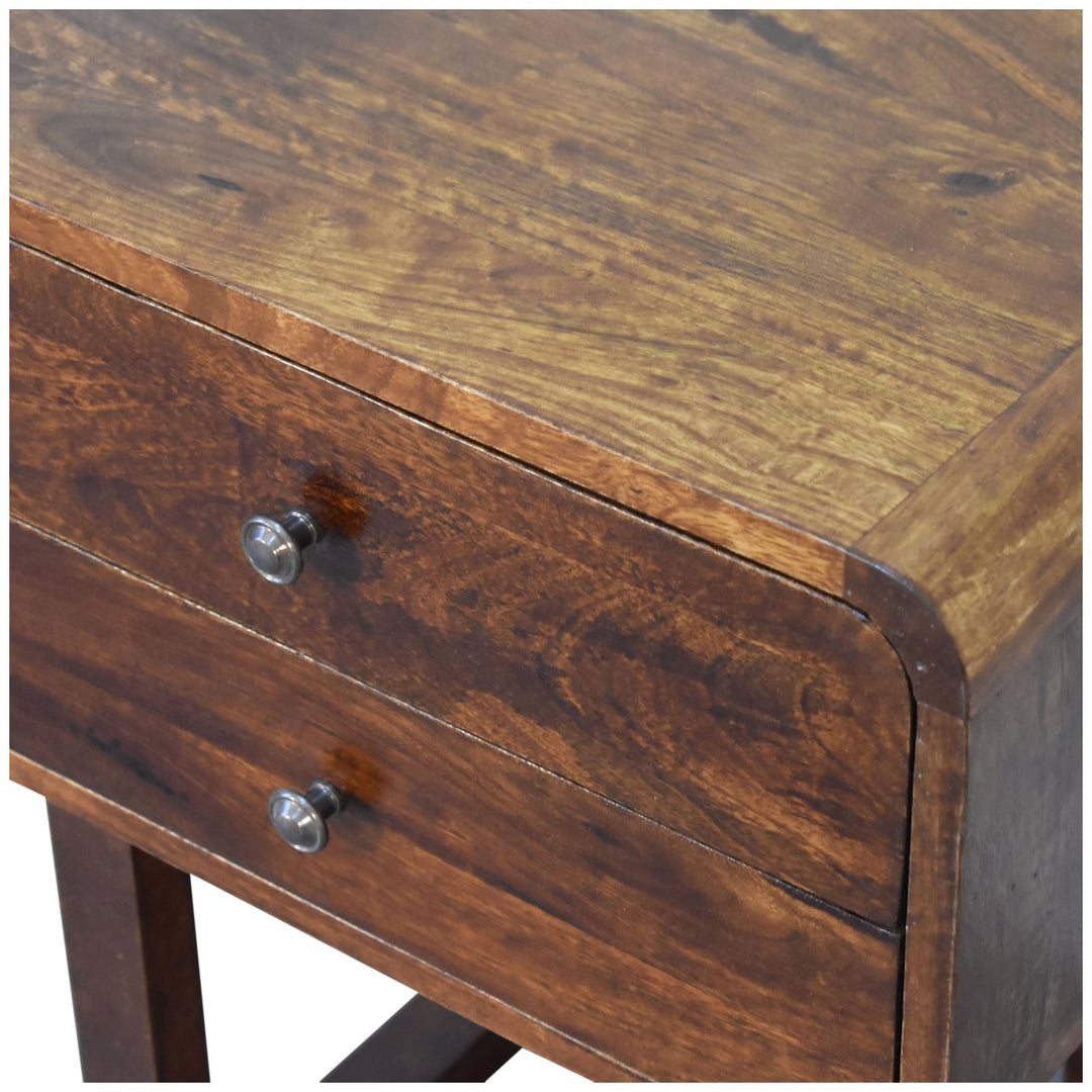 U-Curved Chestnut Nightstand Photo 6