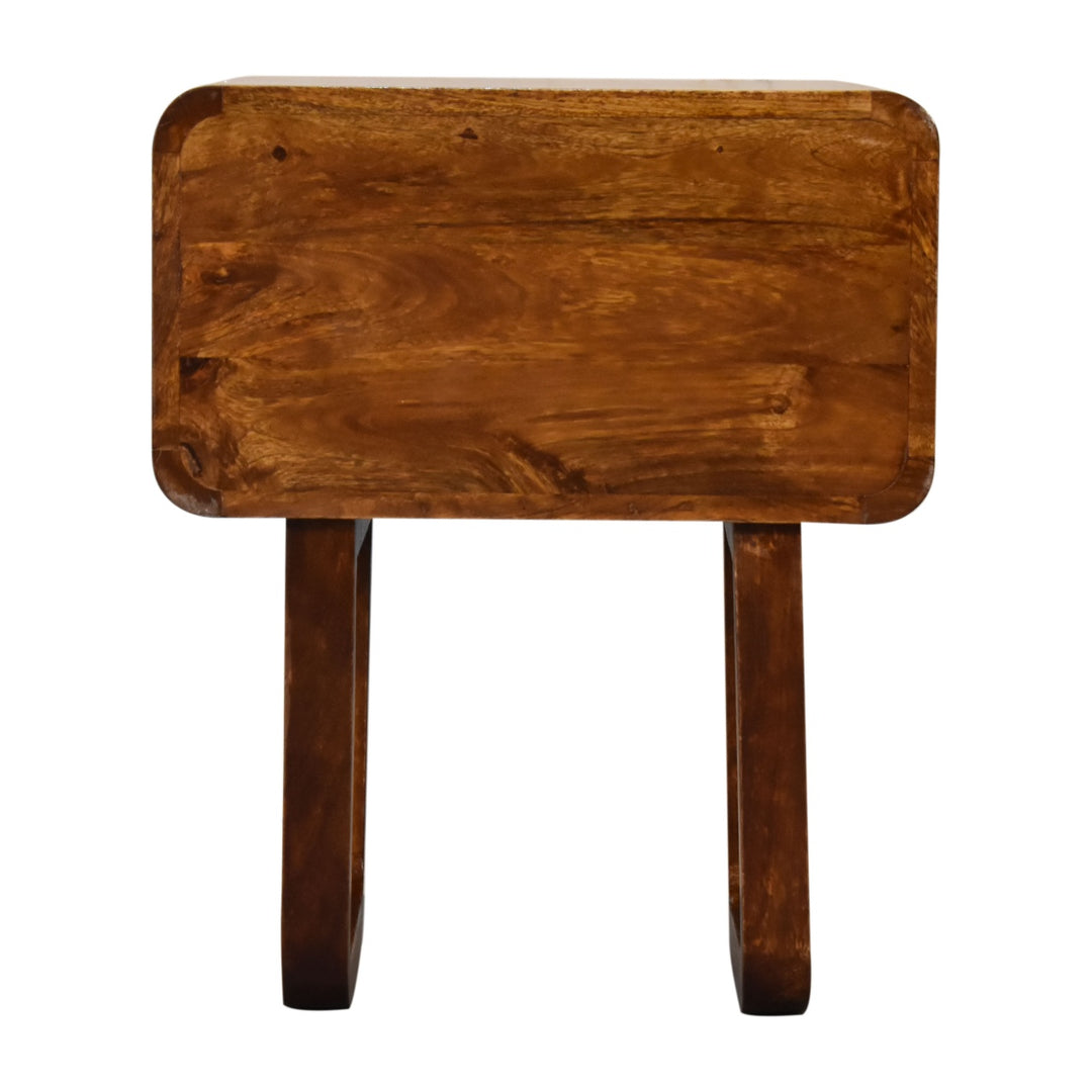 U-Curved Chestnut Nightstand Photo 9