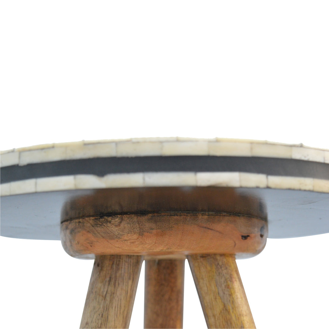 Bone Inlay Tripod Stool Photo 7