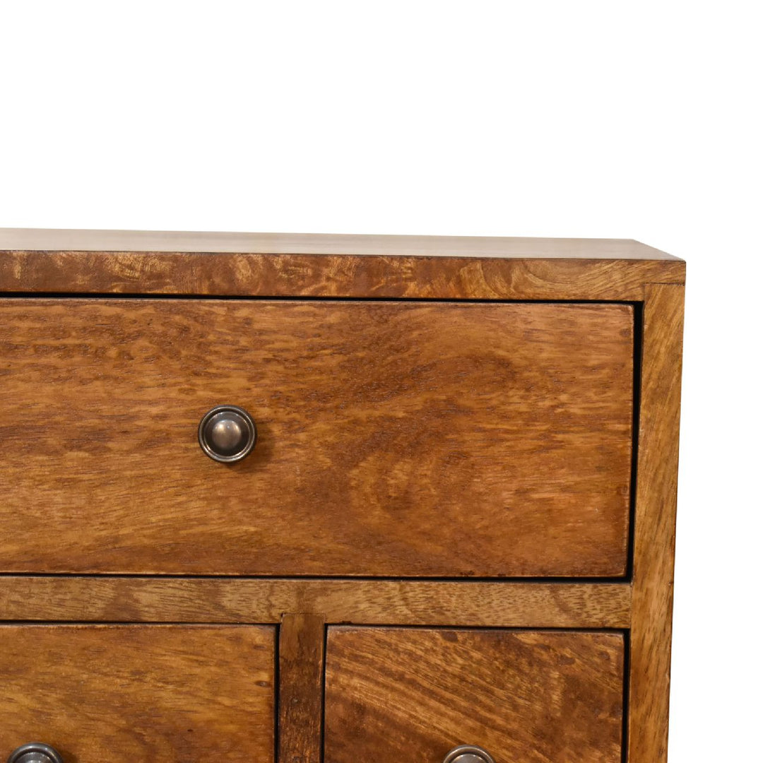 4 Drawer Multi Chestnut Nightstand Photo 5