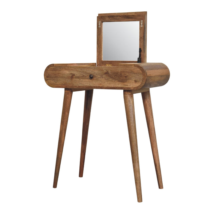 Mini Oak-ish Round Dressing Table Photo 5