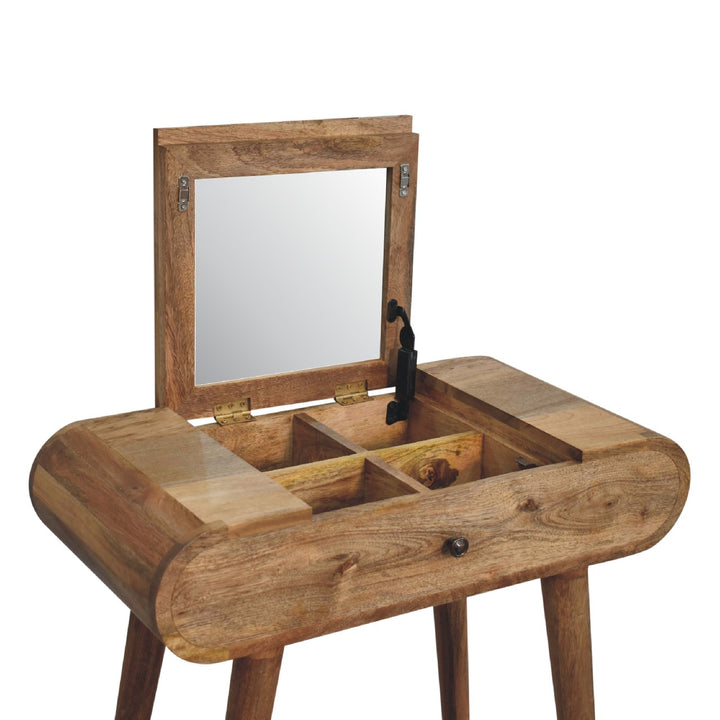 Mini Oak-ish Round Dressing Table Photo 6