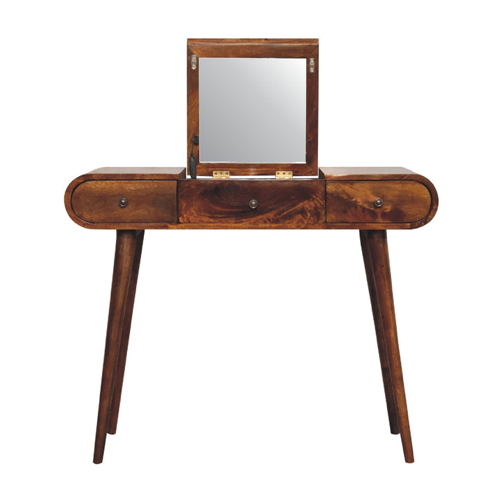 Chestnut Mirror Dressing Table Photo 4