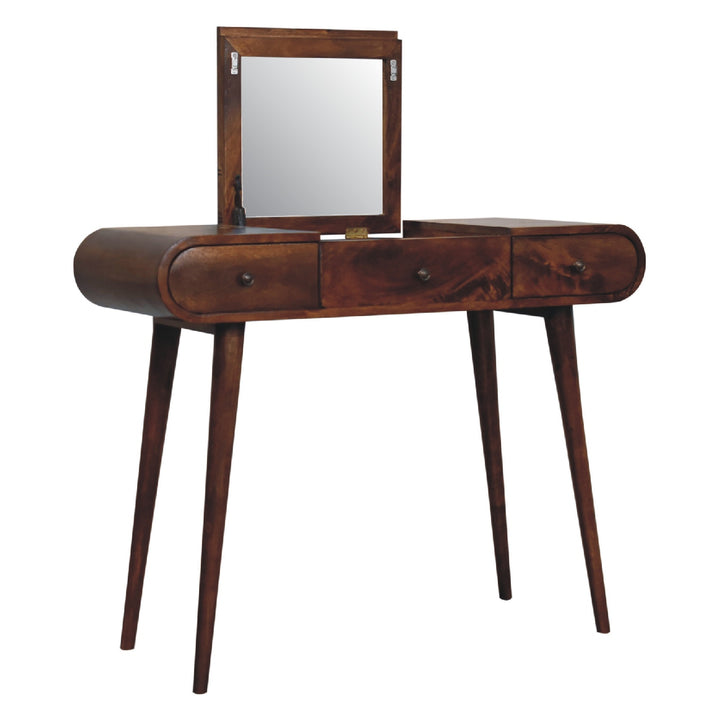 Chestnut Mirror Dressing Table Photo 5