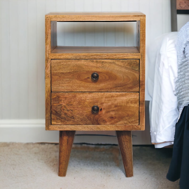 Mini Oak-ish Classic Open Nightstand Photo 12