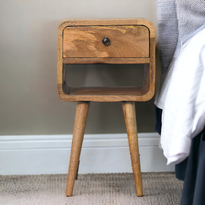 Mini Oak-ish Curve Lower Nightstand Photo 10