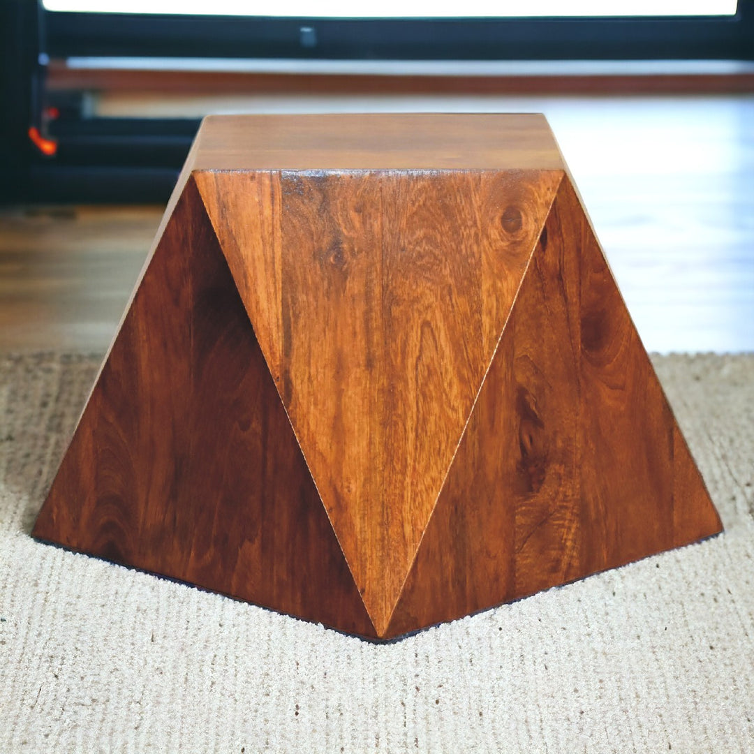 Chestnut Abstract End Table Photo 12