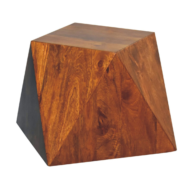 Chestnut Abstract End Table Photo 4