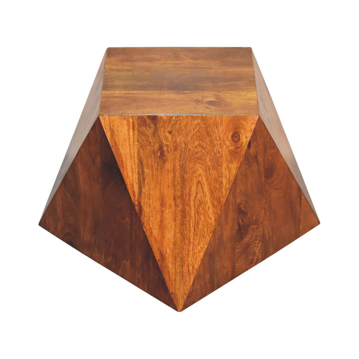 Chestnut Abstract End Table Photo 5