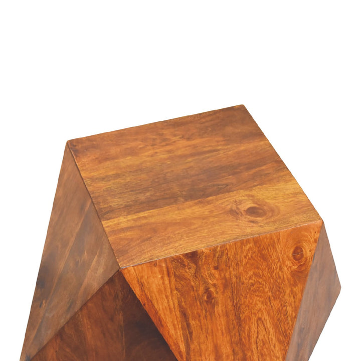 Chestnut Abstract End Table Photo 6