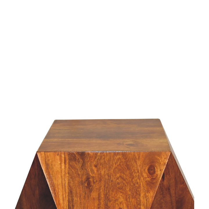 Chestnut Abstract End Table Photo 8