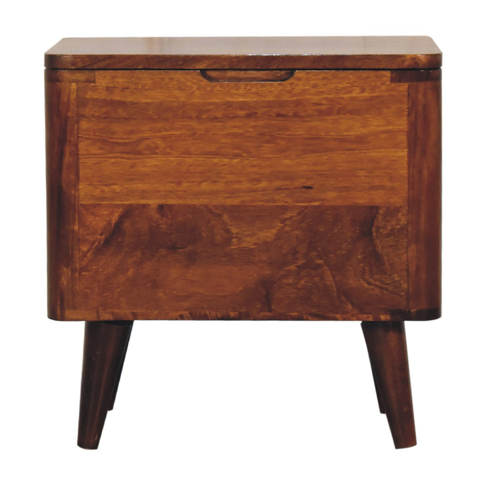 Chestnut Lid-up Storage Stool Photo 2