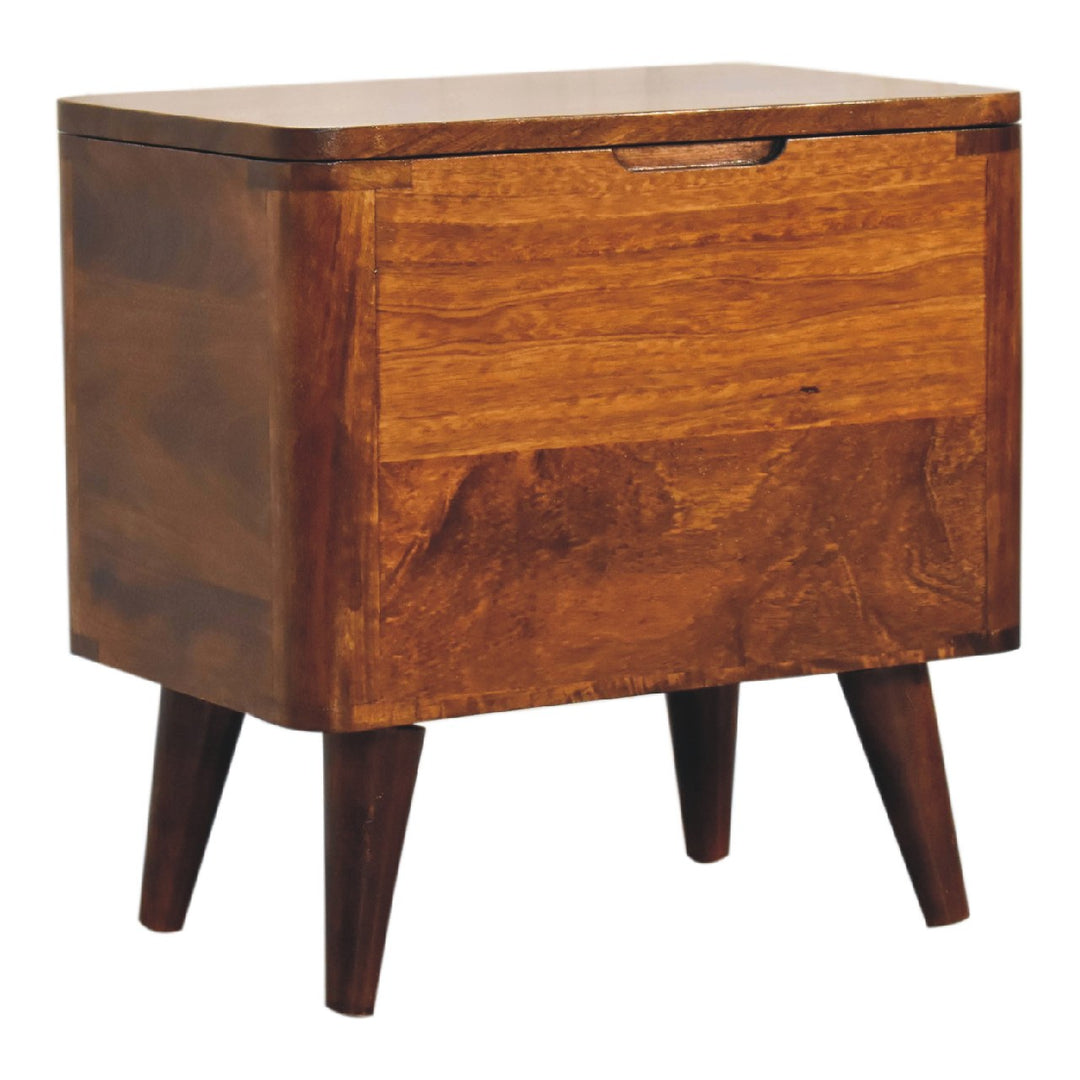 Chestnut Lid-up Storage Stool Photo 3