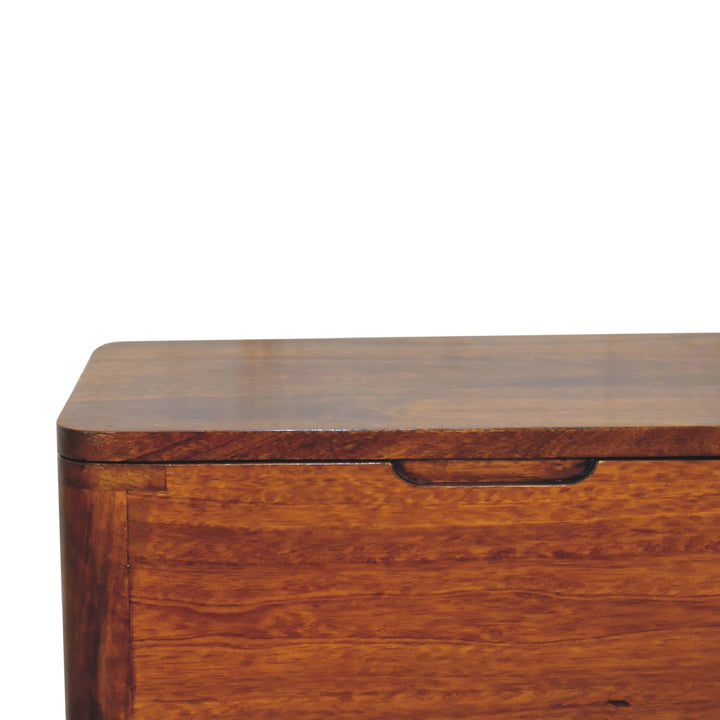 Chestnut Lid-up Storage Stool Photo 6