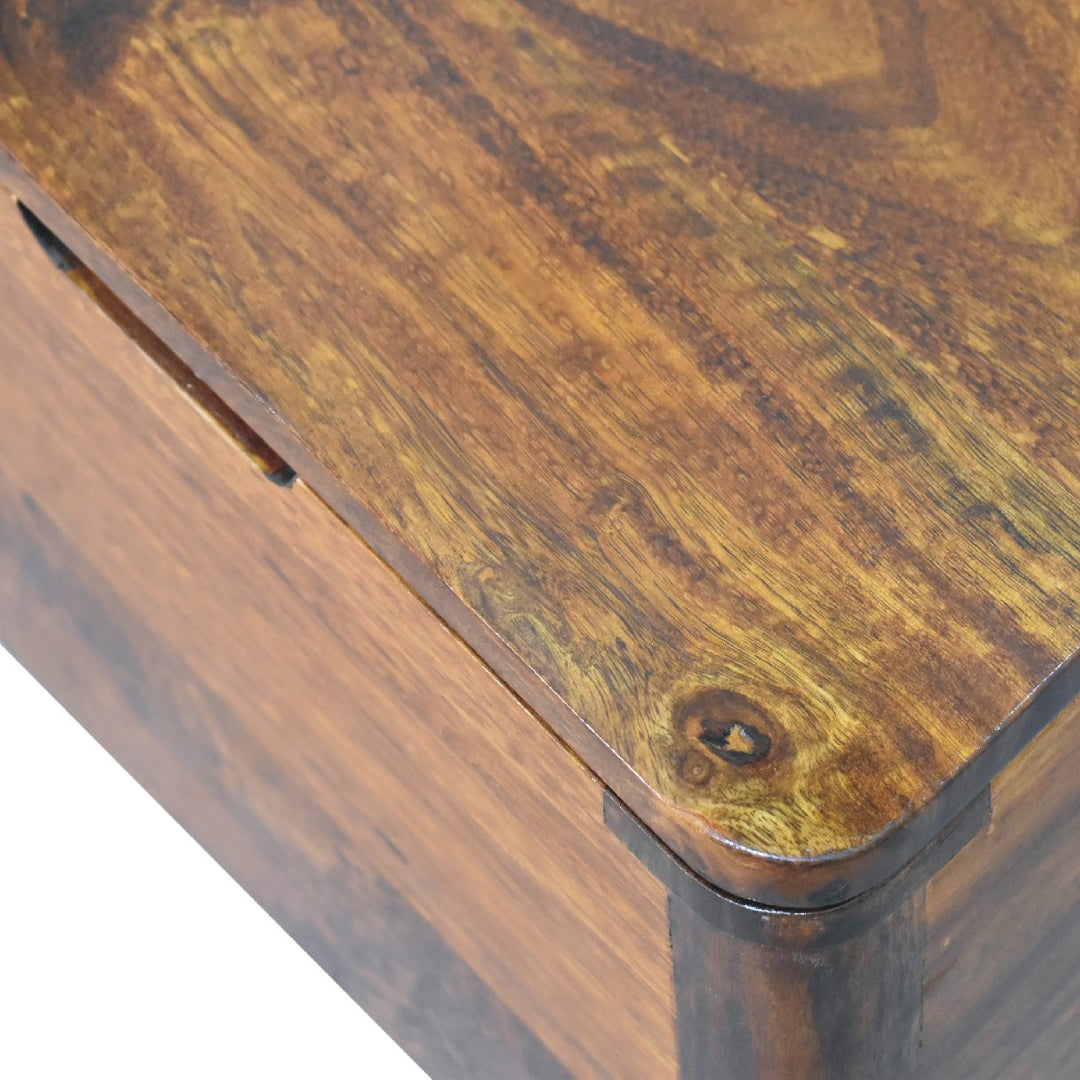 Chestnut Lid-up Storage Stool Photo 8