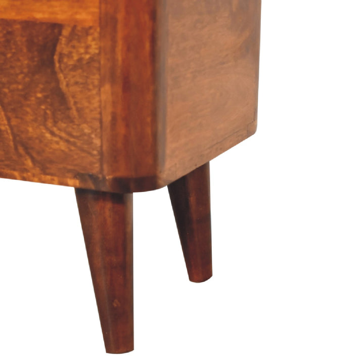 Chestnut Lid-up Storage Stool Photo 9