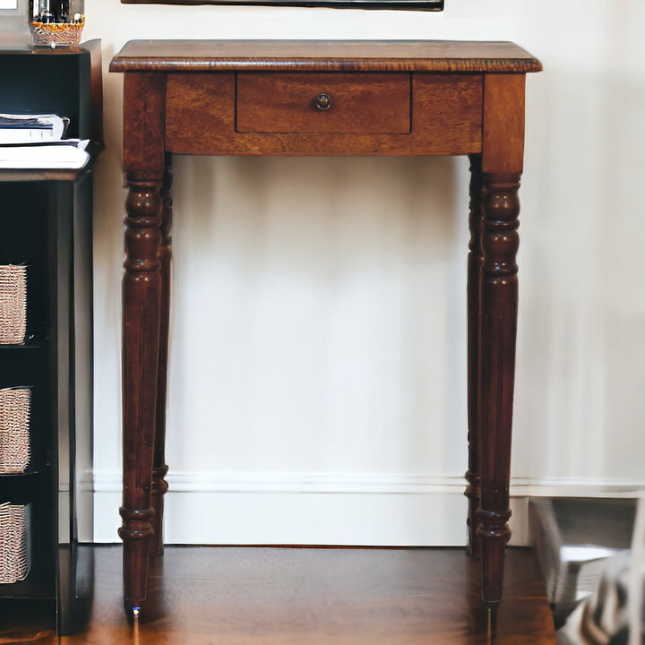 Chestnut Turned Leg Writing Desk Photo 12