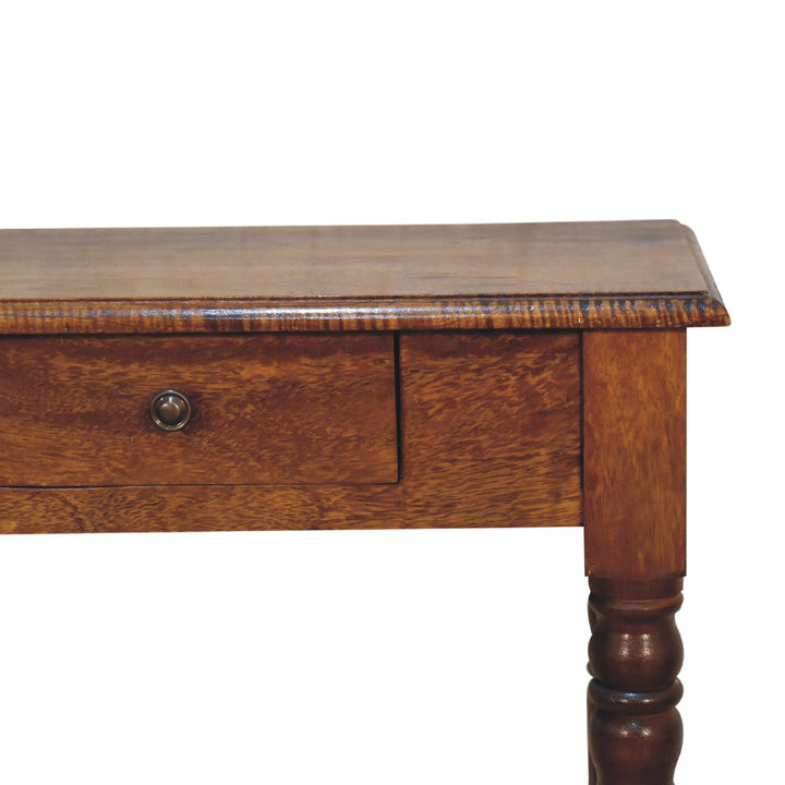 Chestnut Turned Leg Writing Desk Photo 5