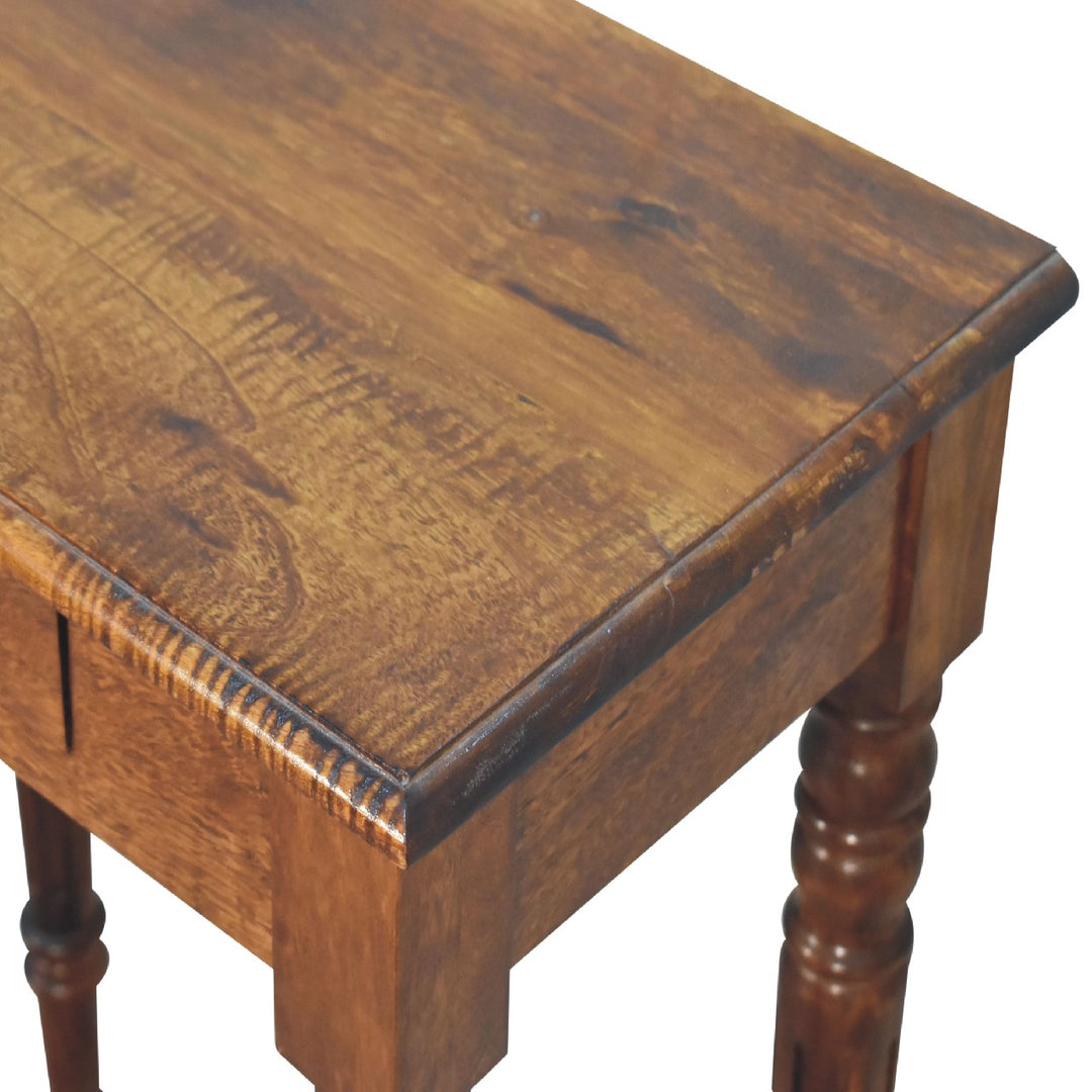 Chestnut Turned Leg Writing Desk Photo 6